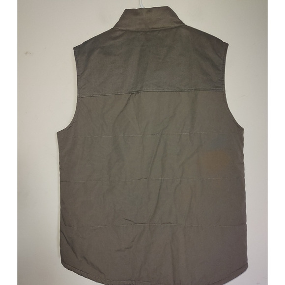 RedHead Brand Men's Vest Large Cotton Quilted Outdoors Buttons Casual Brown - Picture 6 of 8